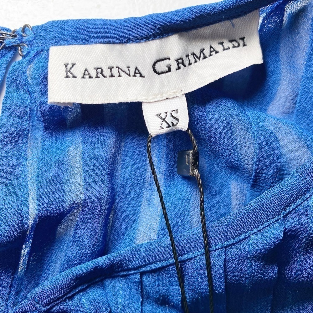Karina Grimaldi Linda Embellished Mini Dress in Blue NWT - Picture 10 of 16